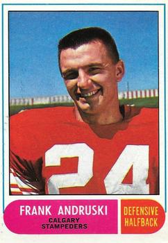 1968 O-Pee-Chee CFL #76 Frank Andruski Front
