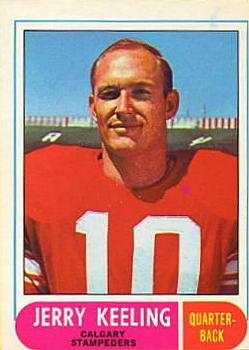 1968 O-Pee-Chee CFL #81 Jerry Keeling Front