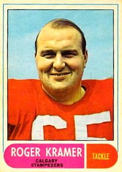 1968 O-Pee-Chee CFL #82 Roger Kramer Front