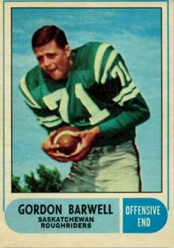 1968 O-Pee-Chee CFL #89 Gordon Barwell Front
