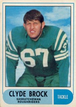 1968 O-Pee-Chee CFL #95 Clyde Brock Front