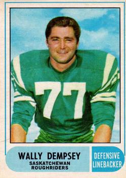 1968 O-Pee-Chee CFL #98 Wally Dempsey Front