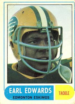 1968 O-Pee-Chee CFL #108 Earl Edwards Front