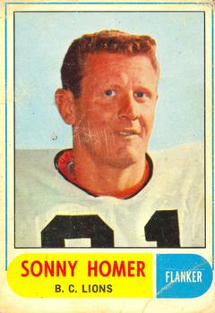1968 O-Pee-Chee CFL #129 Sonny Homer Front