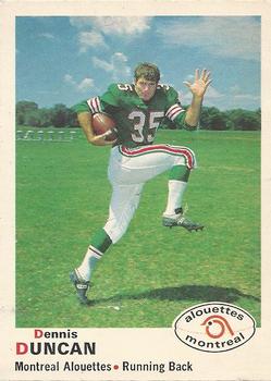 1970 O-Pee-Chee CFL #100 Dennis Duncan Front