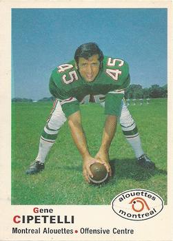 1970 O-Pee-Chee CFL #105 Gene Ceppetelli Front