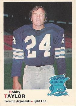 1970 O-Pee-Chee CFL #11 Bobby Taylor Front