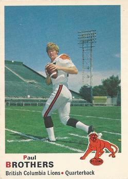 1970 O-Pee-Chee CFL #28 Paul Brothers Front