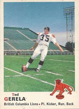 1970 O-Pee-Chee CFL #31 Ted Gerela Front