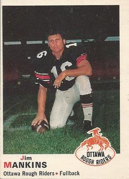 1970 O-Pee-Chee CFL #42 Jim Mankins Front