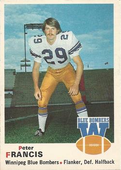 1970 O-Pee-Chee CFL #63 Peter Francis Front