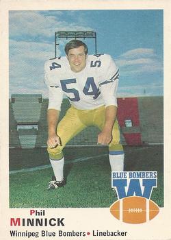 1970 O-Pee-Chee CFL #67 Phil Minnick Front