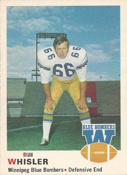 1970 O-Pee-Chee CFL #71 Bill Whisler Front