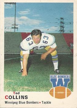 1970 O-Pee-Chee CFL #72 Ted Collins Front