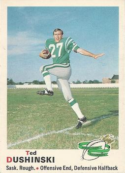 1970 O-Pee-Chee CFL #79 Ted Dushinski Front