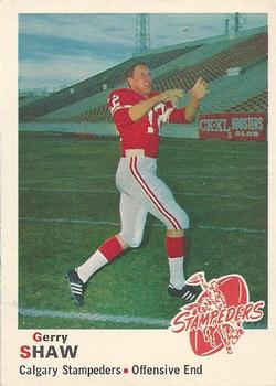 1970 O-Pee-Chee CFL #87 Gerry Shaw Front