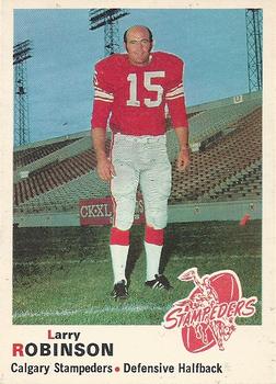 1970 O-Pee-Chee CFL #91 Larry Robinson Front