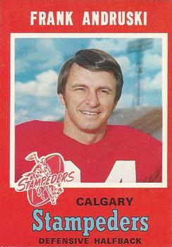 1971 O-Pee-Chee CFL #118 Frank Andruski Front