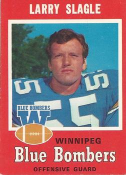 1971 O-Pee-Chee CFL #30 Larry Slagle Front