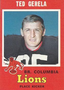 1971 O-Pee-Chee CFL #32 Ted Gerela Front