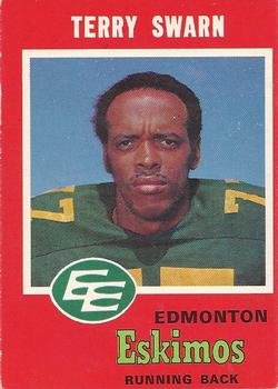 1971 O-Pee-Chee CFL #48 Terry Swarn Front
