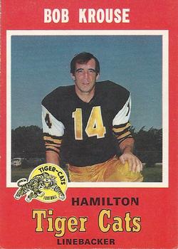 1971 O-Pee-Chee CFL #70 Bob Krouse Front