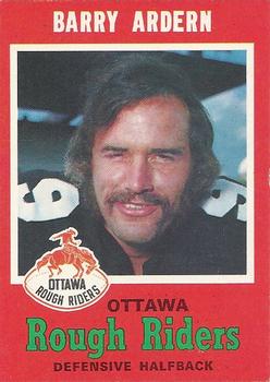 1971 O-Pee-Chee CFL #76 Barry Ardern Front