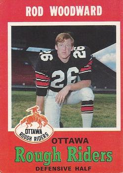 1971 O-Pee-Chee CFL #83 Rod Woodward Front