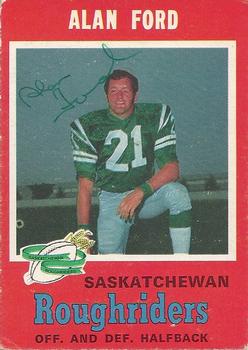 1971 O-Pee-Chee CFL #97 Alan Ford Front