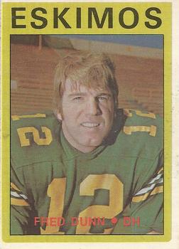 1972 O-Pee-Chee CFL #102 Fred Dunn Front
