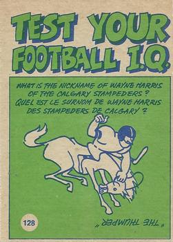 1972 O-Pee-Chee CFL #128 Pro Action Back