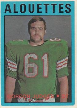 1972 O-Pee-Chee CFL #22 Gordon Judges Front