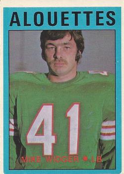 1972 O-Pee-Chee CFL #26 Mike Widger Front
