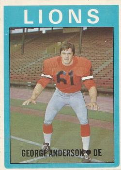 1972 O-Pee-Chee CFL #44 George Anderson Front