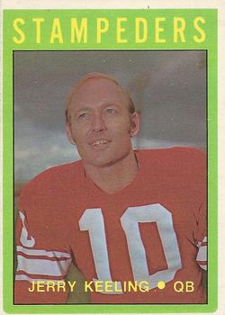 1972 O-Pee-Chee CFL #54 Jerry Keeling Front