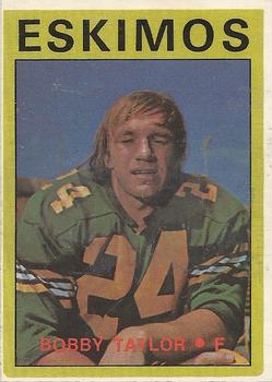 1972 O-Pee-Chee CFL #95 Bobby Taylor Front