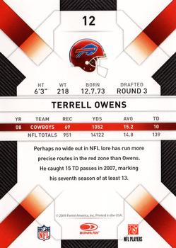 2009 Donruss Threads #12 Terrell Owens Back