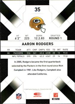 2009 Donruss Threads #35 Aaron Rodgers Back