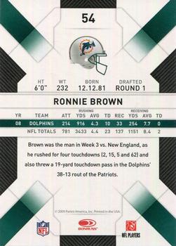 2009 Donruss Threads #54 Ronnie Brown Back