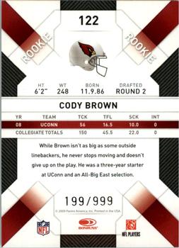 2009 Donruss Threads #122 Cody Brown Back