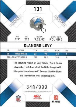 2009 Donruss Threads #131 DeAndre Levy Back