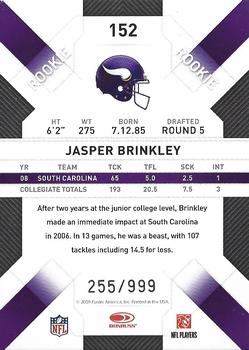2009 Donruss Threads #152 Jasper Brinkley Back