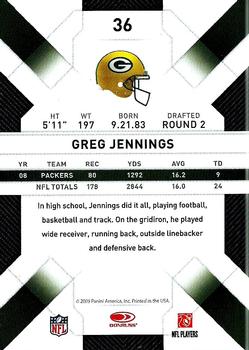 2009 Donruss Threads #36 Greg Jennings Back
