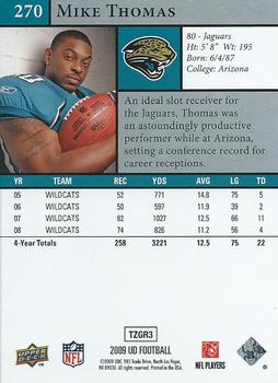 2009 Upper Deck #270 Mike Thomas Back