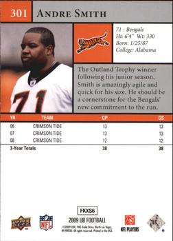 2009 Upper Deck #301 Andre Smith Back