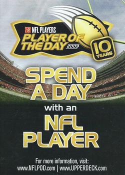 2009 Upper Deck #NNO 2009 NFL Players (Player of The Day) Front