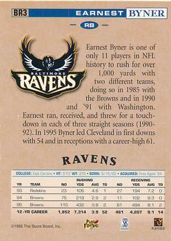 1996 Score Board Baltimore Ravens #BR3 Earnest Byner Back