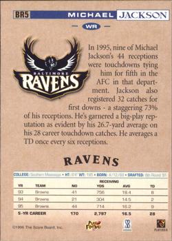 1996 Score Board Baltimore Ravens #BR5 Michael Jackson Back
