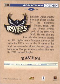 1996 Score Board Baltimore Ravens #BR6 Jonathan Ogden Back