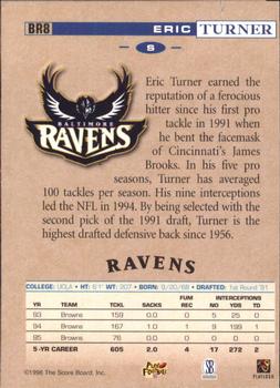 1996 Score Board Baltimore Ravens #BR8 Eric Turner Back